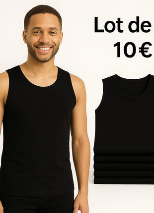 Lot de 6 Débardeurs – Blanc, Gris et Noir
