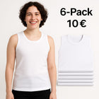 Lot de 6 Débardeurs – Blanc, Gris et Noir