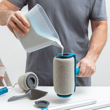 Ensemble de rouleaux de peinture anti-goutte rechargeables Roll'n'paint