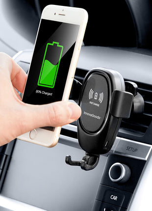 Support pour téléphone portable avec chargeur de voiture sans fil Wolder