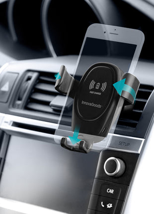Support pour téléphone portable avec chargeur de voiture sans fil Wolder