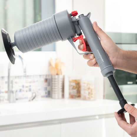 Pistolet Déboucheur à Air Comprimé Universel avec Adaptateurs KlinGun