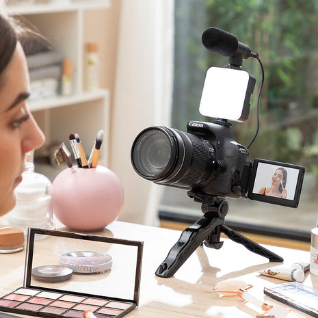 Kit Vlogging avec Lumière, Micro y Télécommande Plodni