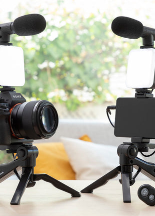Kit Vlogging avec Lumière, Micro y Télécommande Plodni