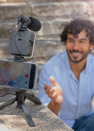 Kit Vlogging avec Lumière, Micro y Télécommande Plodni
